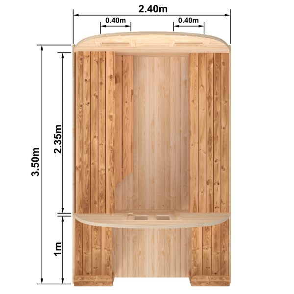 Fasssauna / Gartensauna / Banja / Viking 3,5 m mit Balkon